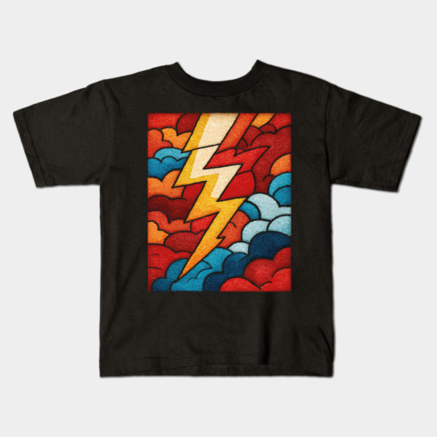 The Stormbolt | A Graphic Weather Tapestry Kids T-Shirt by TuncGK