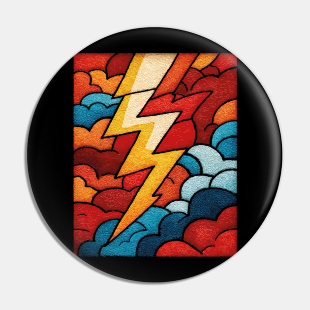 The Stormbolt | A Graphic Weather Tapestry Pin by TuncGK