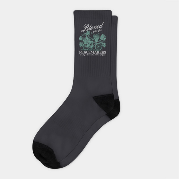 Blessed Are Peacemakers Socks by Charles's Store 8