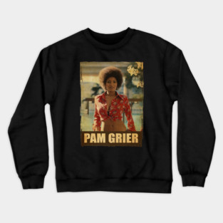 Pam grier retro foto Crewneck Sweatshirt