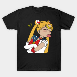 Sailor Moon Funny Face Design T-Shirt