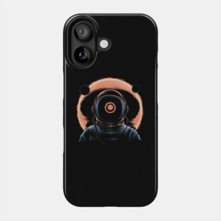 Astronaut Eclipse Space Artwork Cosmic Sci-Fi Gift Graphic Phone Case