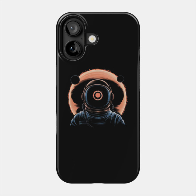 Astronaut Eclipse Space Artwork Cosmic Sci-Fi Gift Graphic Phone Case by MakerMind8.2