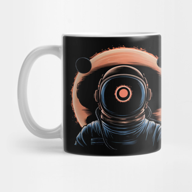 Astronaut Eclipse Space Artwork Cosmic Sci-Fi Gift Graphic by MakerMind8.2