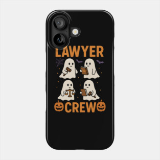Lawyer Crew Funny Ghost Halloween Lawyer Gift Graphic Phone Case