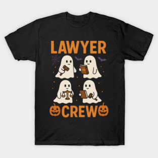 Lawyer Crew Funny Ghost Halloween Lawyer Gift Graphic T-Shirt