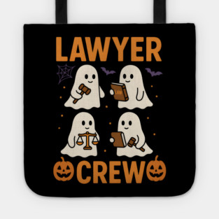 Lawyer Crew Funny Ghost Halloween Lawyer Gift Graphic Tote