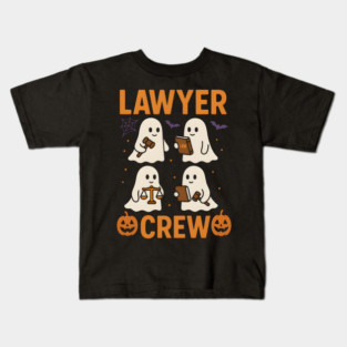 Lawyer Crew Funny Ghost Halloween Lawyer Gift Graphic Kids T-Shirt