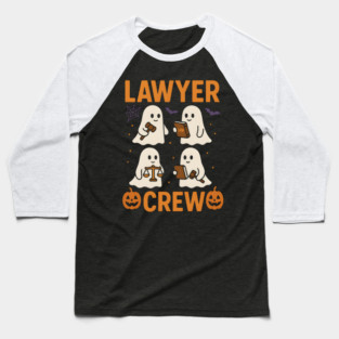 Lawyer Crew Funny Ghost Halloween Lawyer Gift Graphic Baseball T-Shirt
