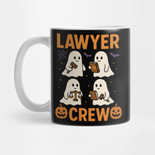 Lawyer Crew Funny Ghost Halloween Lawyer Gift Graphic Mug