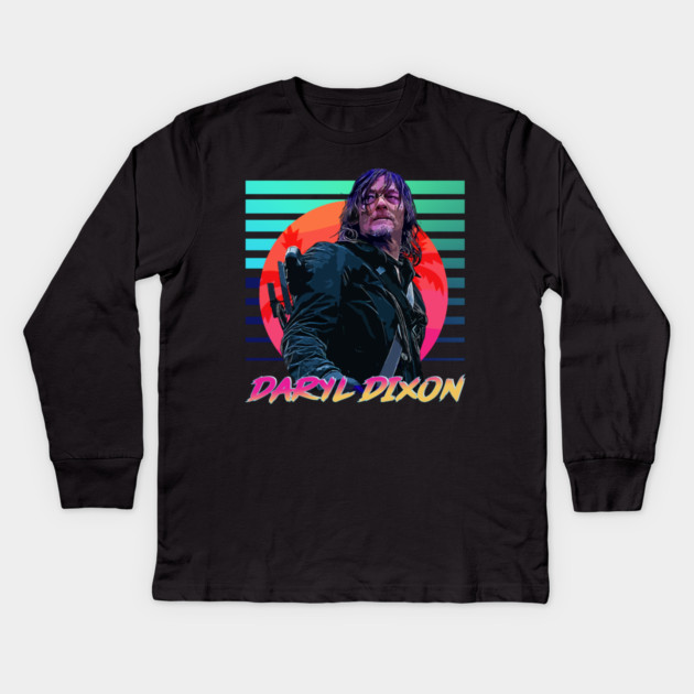 Neon Dreams Series // Daryl Dixon Kids Long Sleeve T-Shirt by Tv Moments