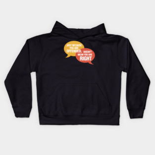 Funny Offended Speech Bubble Satire Meme Kids Hoodie