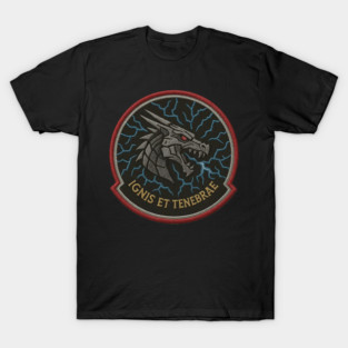 Ignis et Tenebrae – Dragon Military Patch T-Shirt