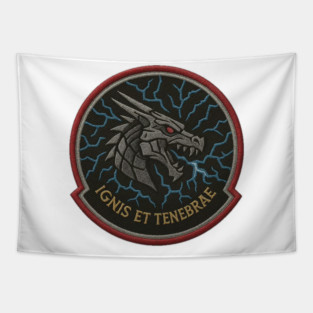 Ignis et Tenebrae – Dragon Military Patch Tapestry