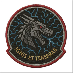 Ignis et Tenebrae – Dragon Military Patch Posters and Art