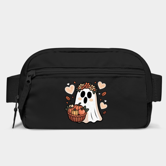 Cute Fall Ghost with Basket – Spooky Autumn Aesthetic by Designed By Marty
