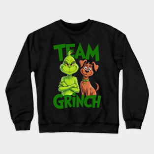 Team Grinch with Max Dog Christmas Funny Holiday Crewneck Sweatshirt