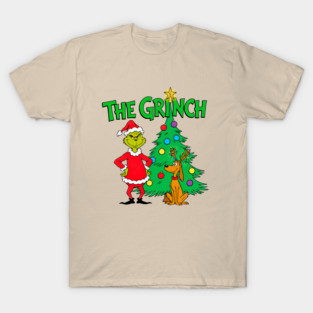 The Grinch and Max by Christmas Tree Holiday T-Shirt