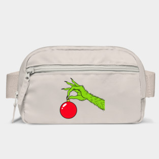 The Grinch Hand Holding Red Christmas Ornament Holiday Bag