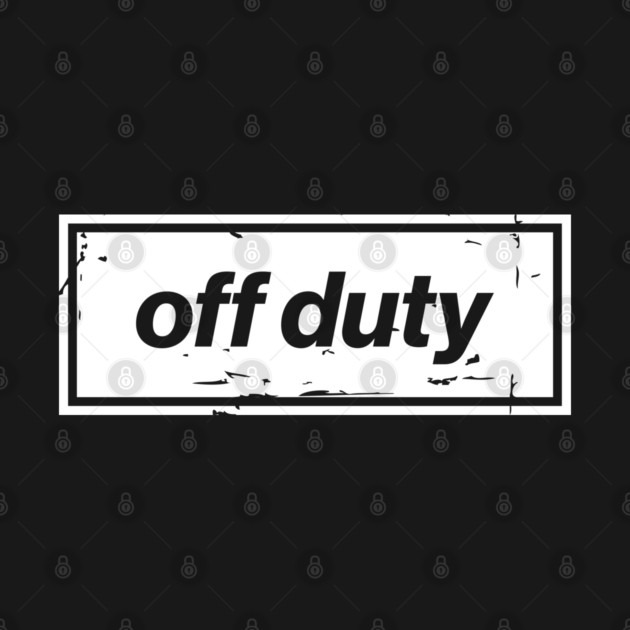 Off Duty – White Funny Day Off Oasis Style Britpop by Butter Creative