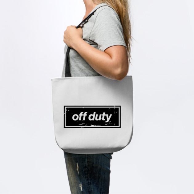 Off Duty – Black Funny Day Off Oasis Style Britpop by Butter Creative