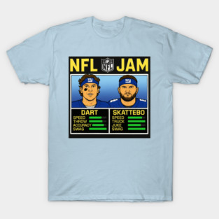 Cam Skattebo Jaxson Dart NBA Jam style tee T-Shirt