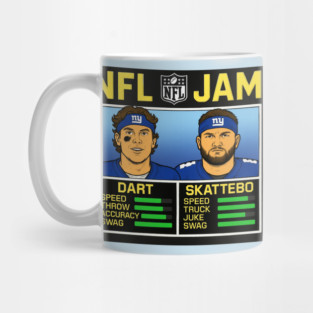 Cam Skattebo Jaxson Dart NBA Jam style tee Mug