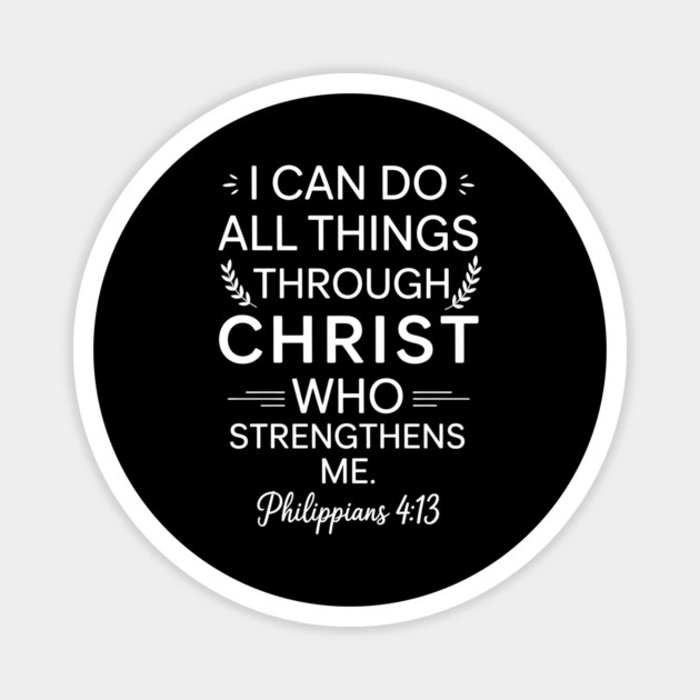 Bible Verse Philippians 4:13 Christian Magnet by Rachel's Store 6