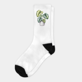Monstera Leaf Tropical Plant Lover Socks
