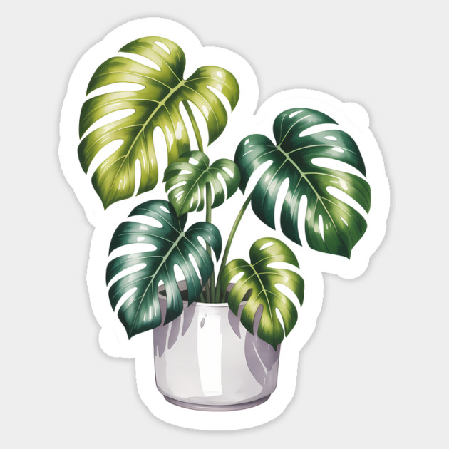 Monstera Leaf Tropical Plant Lover Sticker by Rachel's Store 6