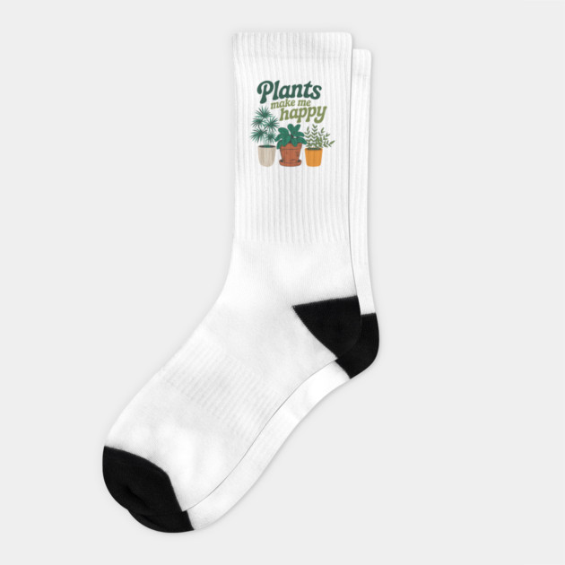 Plants Make Me Happy Gardening Lover Socks by Rachel's Store 6