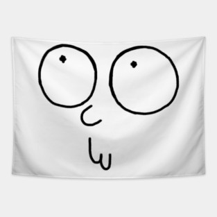 Expressive Cartoon Eyes Tapestry