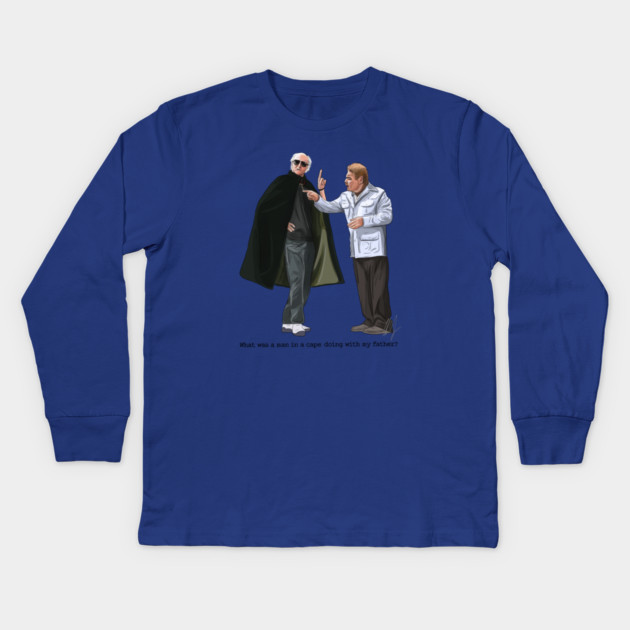 The Man in a Cape Kids Long Sleeve T-Shirt by 51Deesigns