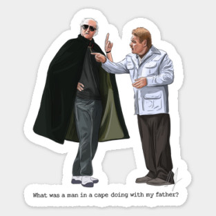 The Man in a Cape Sticker