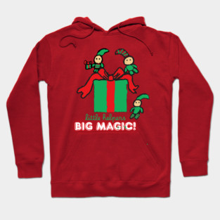 Hand Drawn Little Helpers Big Magic Christmas Hoodie