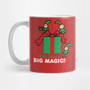 Hand Drawn Little Helpers Big Magic Christmas Mug
