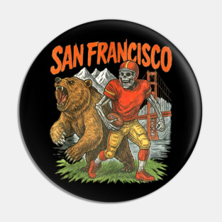 Bay Area 49ers Graphic San Francisco Football Sports Pin