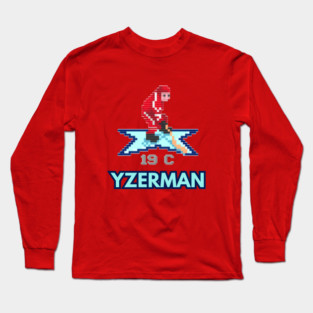 Steve Yzerman Red Wings Vintage NHL 94 Character Long Sleeve T-Shirt