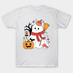 Cute Ghost Witch – Happy Halloween Spooky Fun T-Shirt