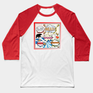 Bear Comic Font Baseball T-Shirt