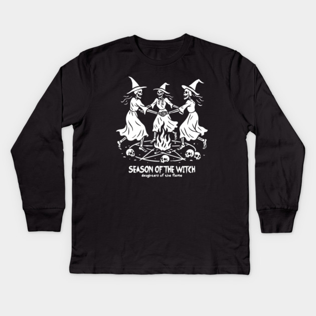 SEASON OF THE WITCH Kids Long Sleeve T-Shirt by Fabrik