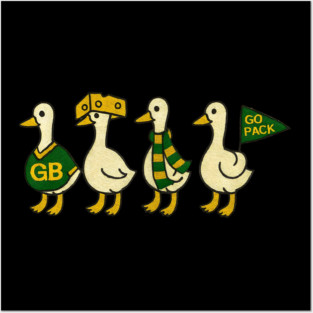Green Bay Football Silly Goose -   Green Bay Packers Posters and Art