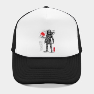 Wolf predator sumi e Hat