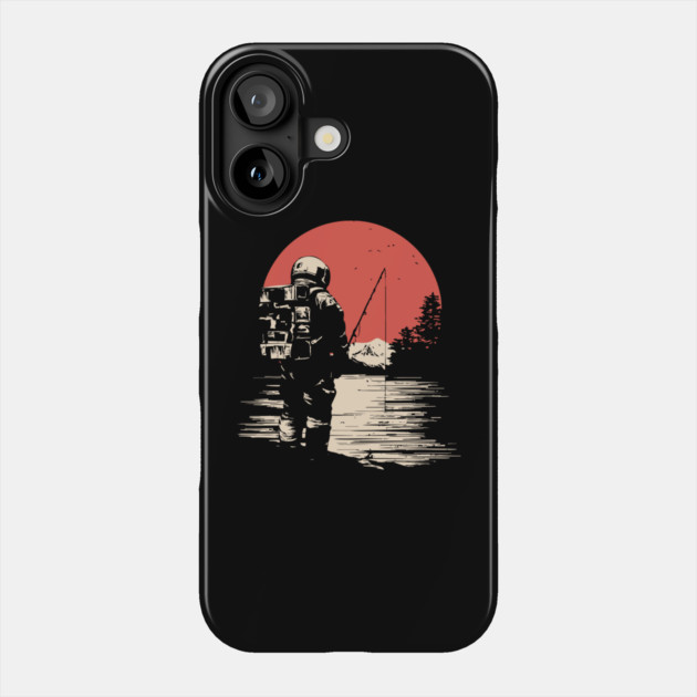 Cosmic Catch Astronaut Fishing Phone Case by TuncGK