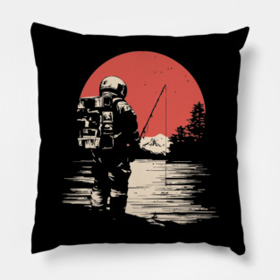 Cosmic Catch Astronaut Fishing Pillow