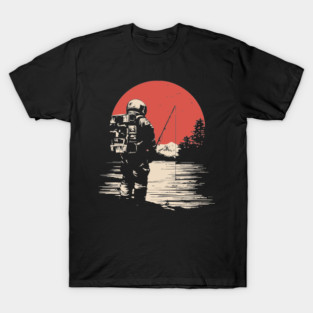 Cosmic Catch Astronaut Fishing T-Shirt