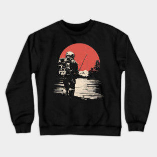Cosmic Catch Astronaut Fishing Crewneck Sweatshirt