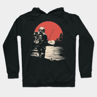 Cosmic Catch Astronaut Fishing Hoodie