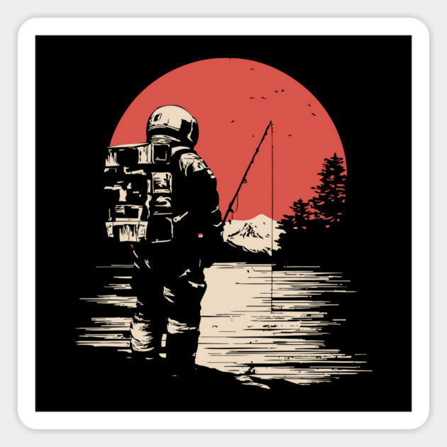 Cosmic Catch Astronaut Fishing Magnet by TuncGK