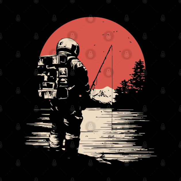 Cosmic Catch Astronaut Fishing by TuncGK